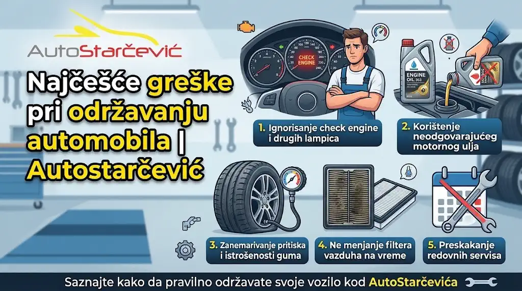 Najčešće greške pri održavanju automobila – Autostarčević